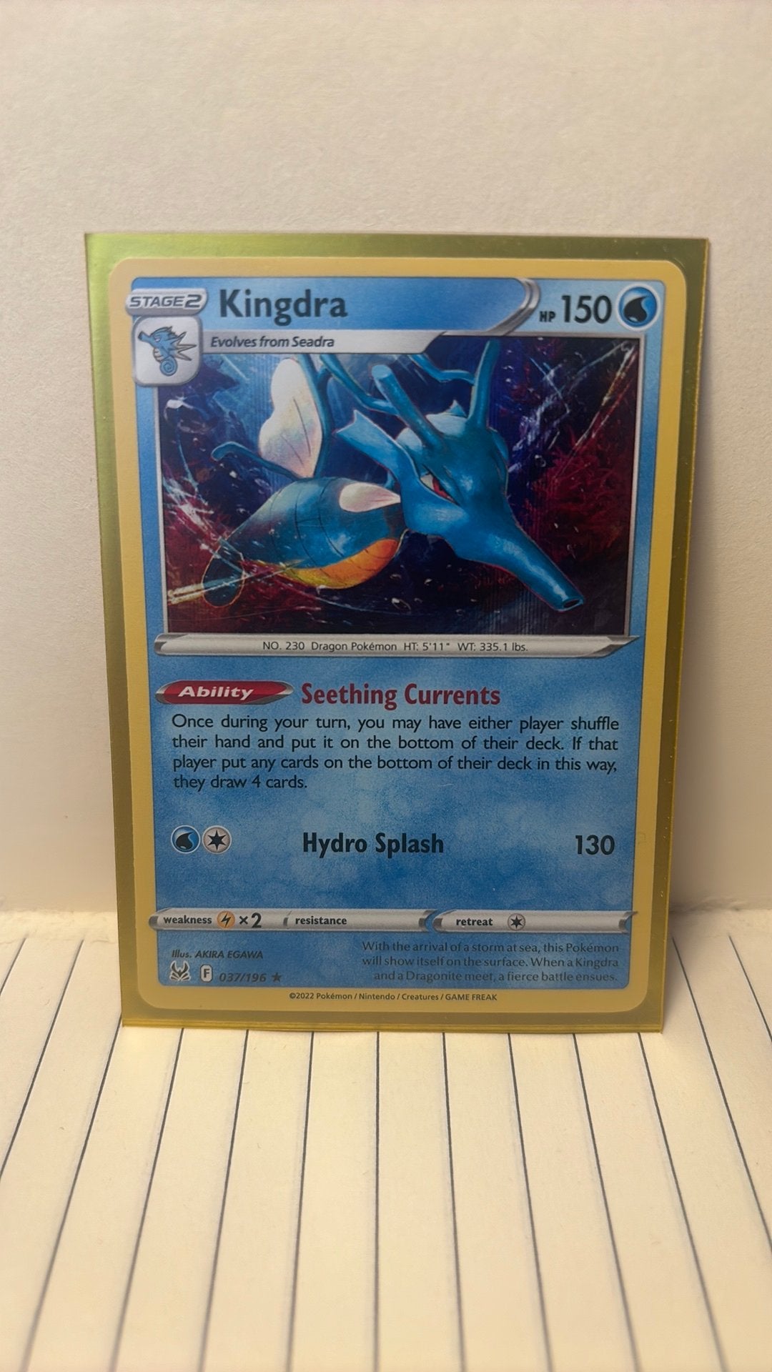 Kingdra 037/196 lost origin holo pokemon kaart, Ophalen of Verzenden, Nieuw