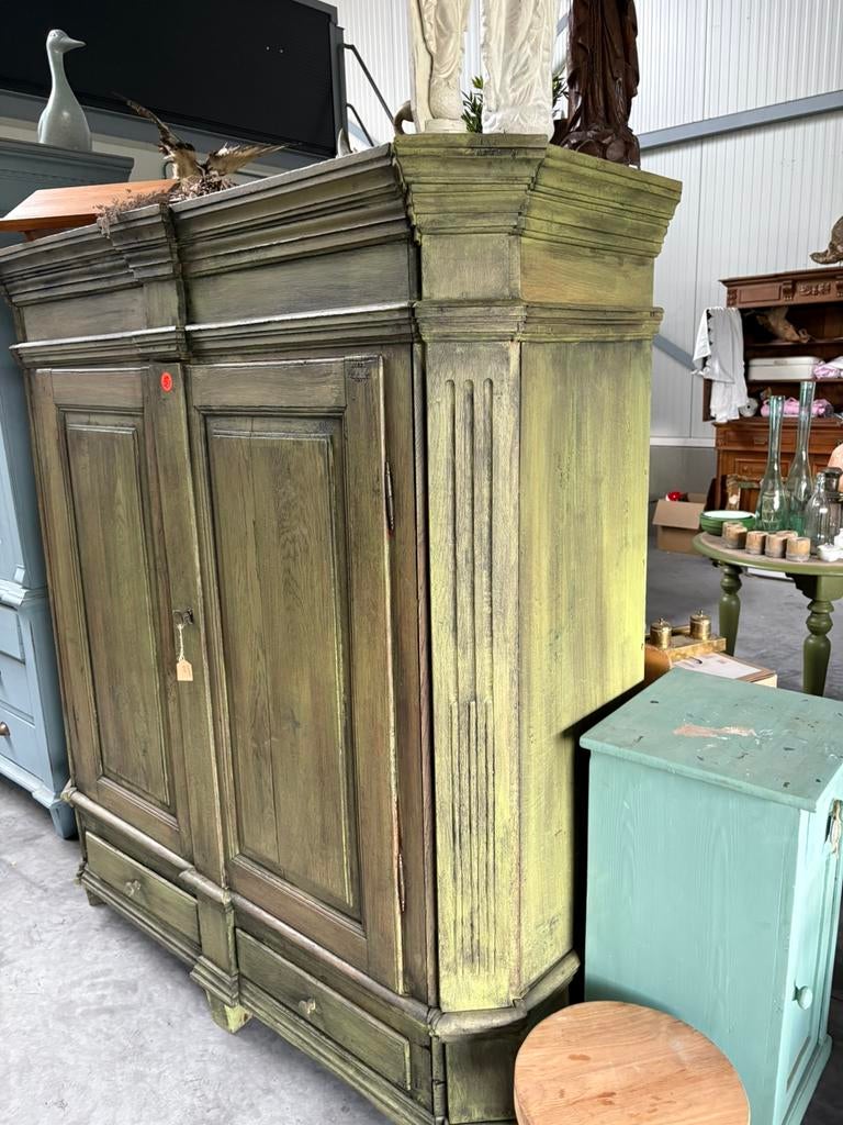 Grote Partij Brocante Kasten, Louvre luiken en schilderijen, Antiek en Kunst, Ophalen