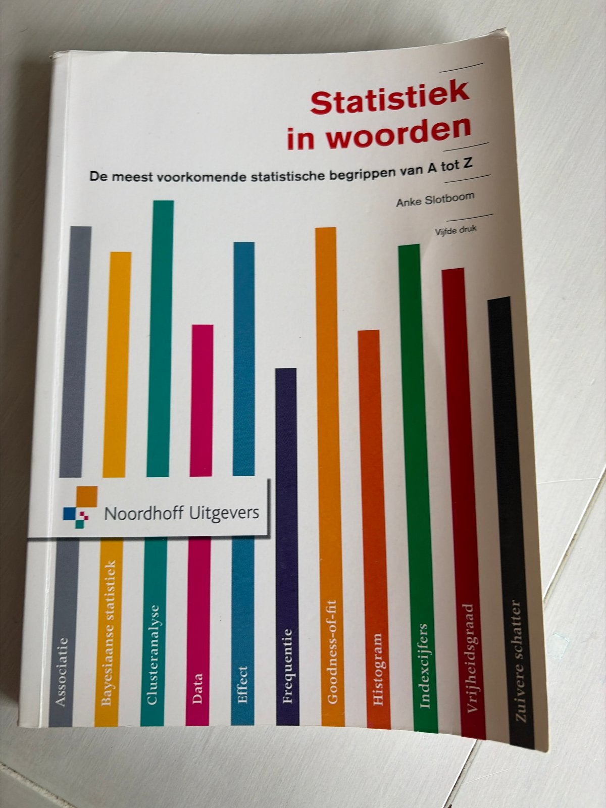 Statistiek in woorden - Anke Slotboom (Vijfde druk), Ophalen of Verzenden, Gamma, Zo goed als nieuw, HBO