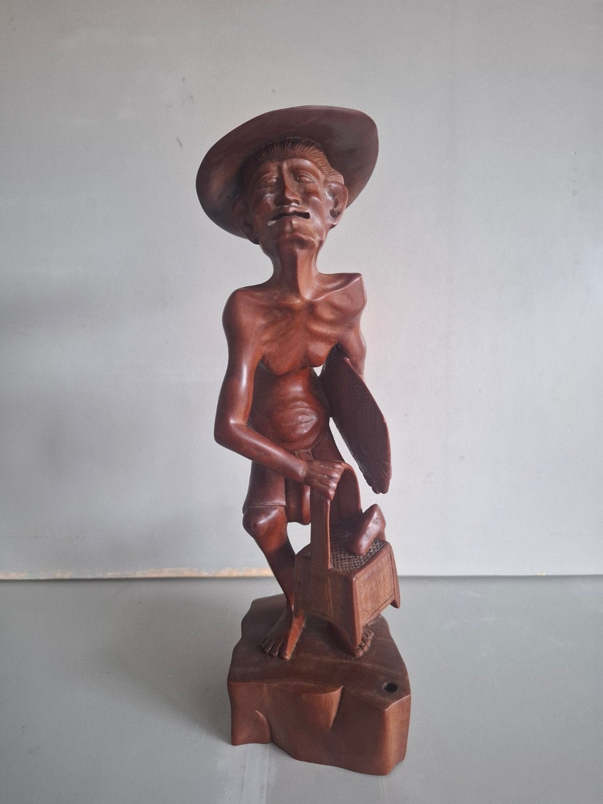 Aziatisch Balinees houten beeldje, Antiek en Kunst, Hout, Ophalen of Verzenden, Indonesië, Beeld