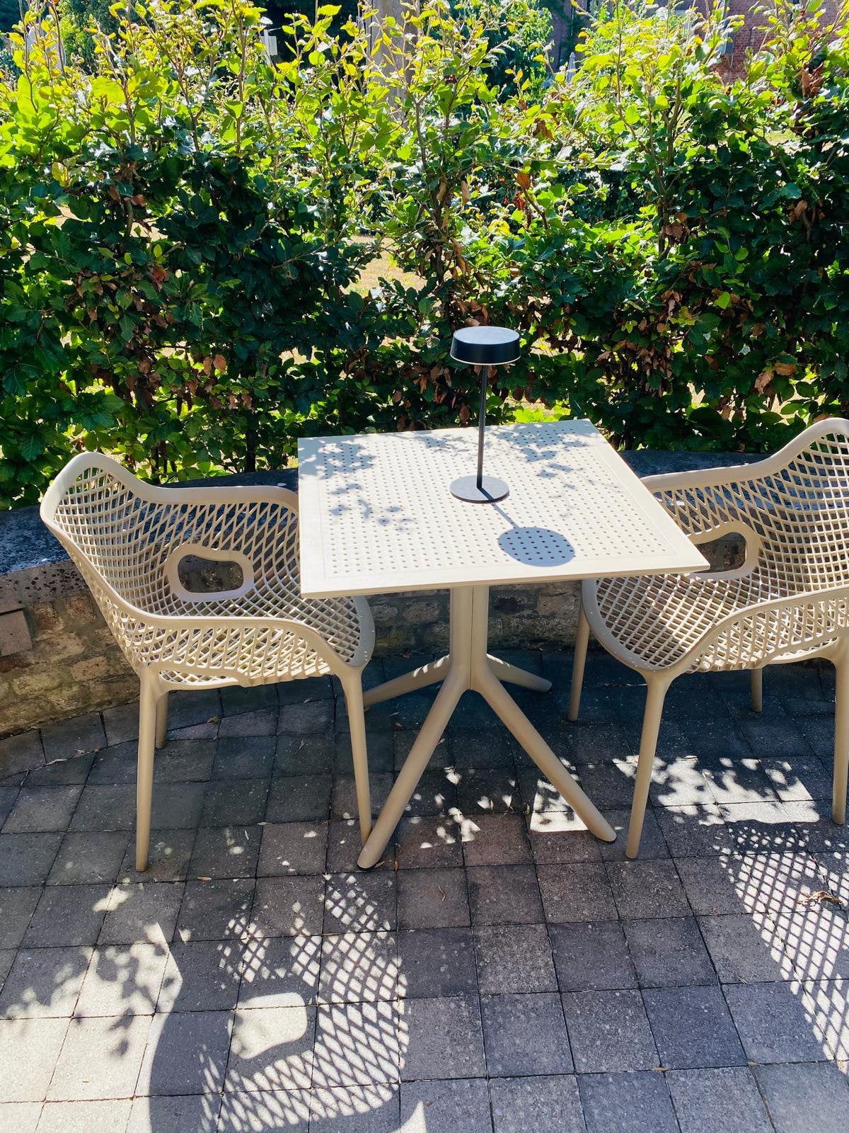 12 stoelen, 6 tafels Siesta Air XL Taupe, Zakelijke goederen, Horeca | Meubilair en Inrichting, Ophalen, Gebruikt, Overige typen