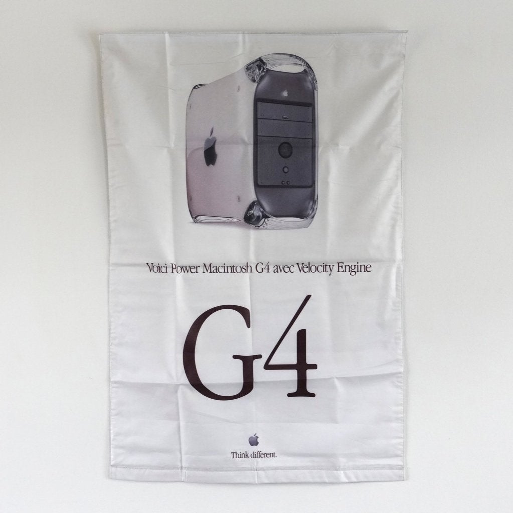 Rare "Apple PowerMac G4" Promo Banner – Double-Sided, Computers en Software, Ophalen of Verzenden, Apple