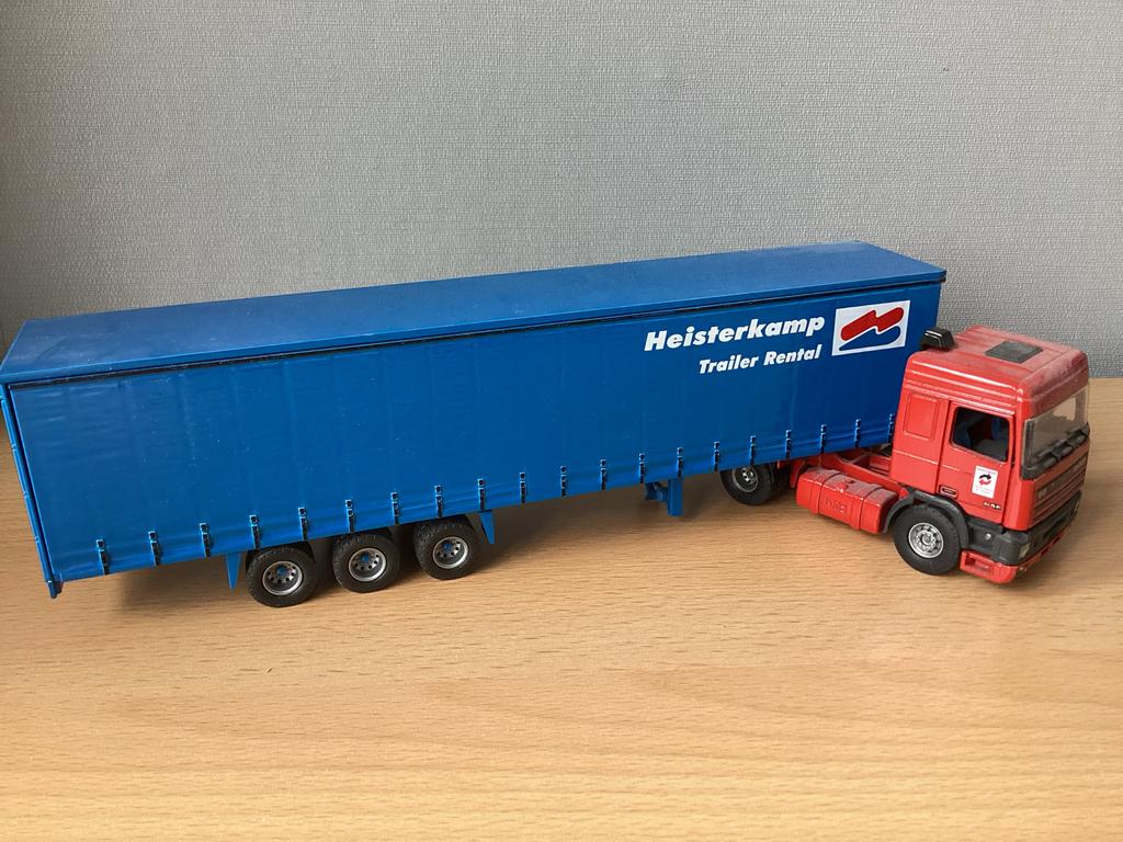 Tekno DAF Vrachtwagen met Trailer - Kastmodel, Ophalen of Verzenden, Zo goed als nieuw, Bus of Vrachtwagen, Overige merken