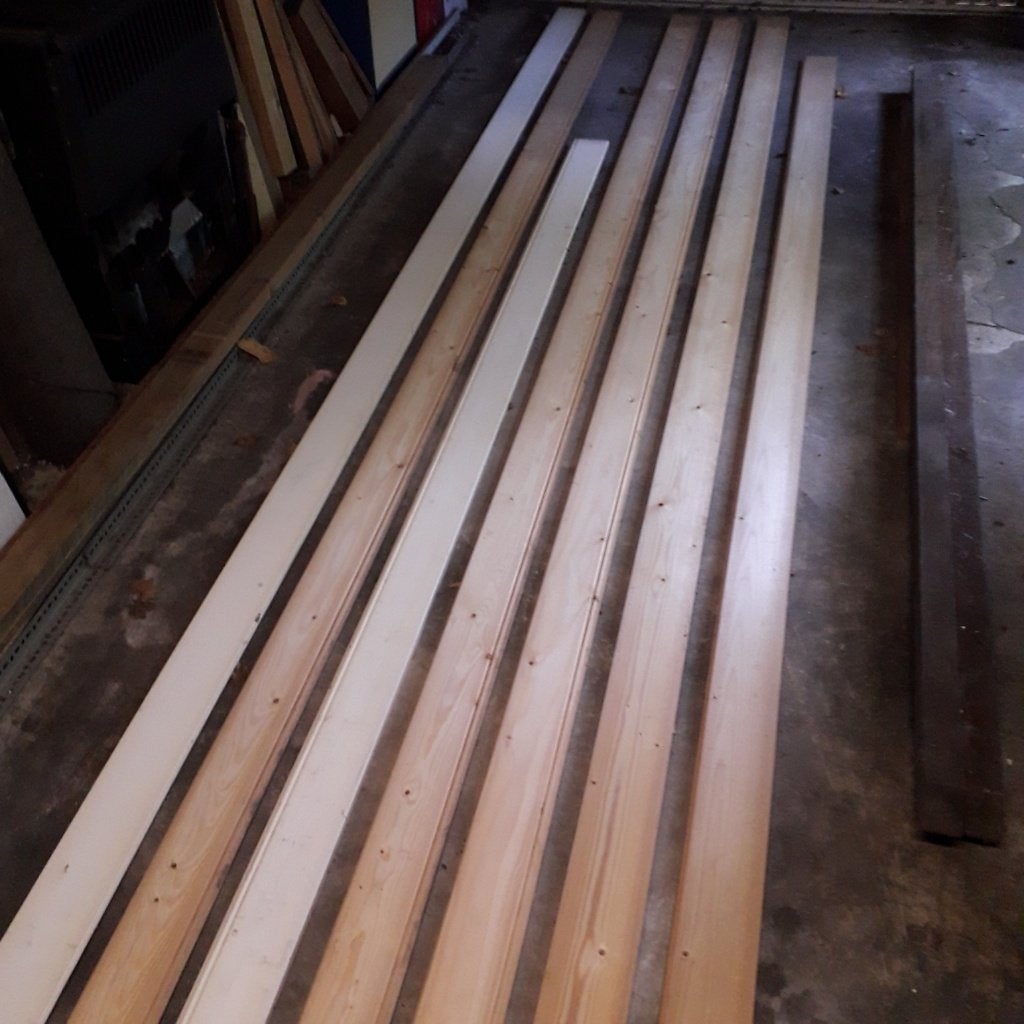 7x Vurenhouten planken / kraaldelen 18 x 120 mm geschaafd, Ophalen, Minder dan 25 mm, Nieuw, Plank