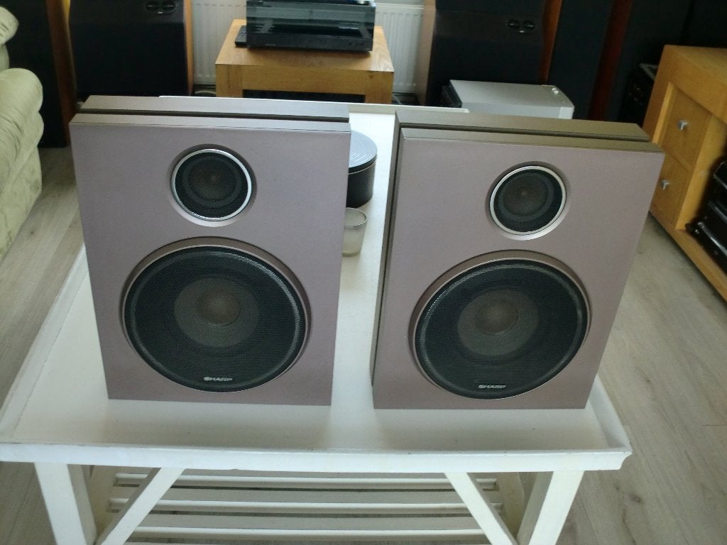 Sharp CP-1255H luidsprekers Vintage., Audio, Tv en Foto, Luidsprekers, Ophalen, Gebruikt, Minder dan 60 watt, Overige merken