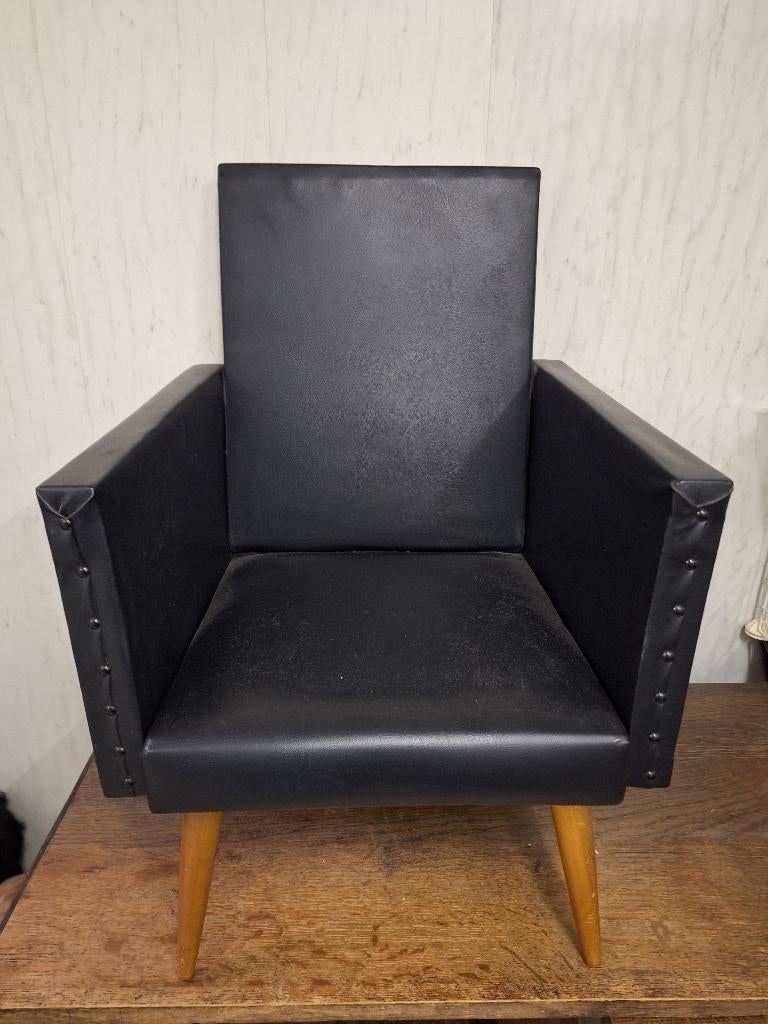 oud lederen kinderzetel, jaren 60, Antiek en Kunst, Curiosa en Brocante, Ophalen of Verzenden