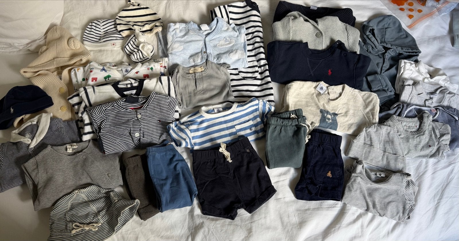 Babykleding pakket Ralph Lauren, Petit Bateau, MarMar, GAP,, Ophalen, Gebruikt, Jongetje