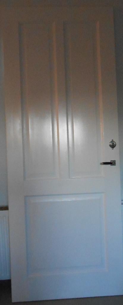houten opdek deur (wc) wit, Doe-het-zelf en Verbouw, Deuren en Horren, Ophalen, 80 tot 100 cm, 215 cm of meer, Binnendeur
