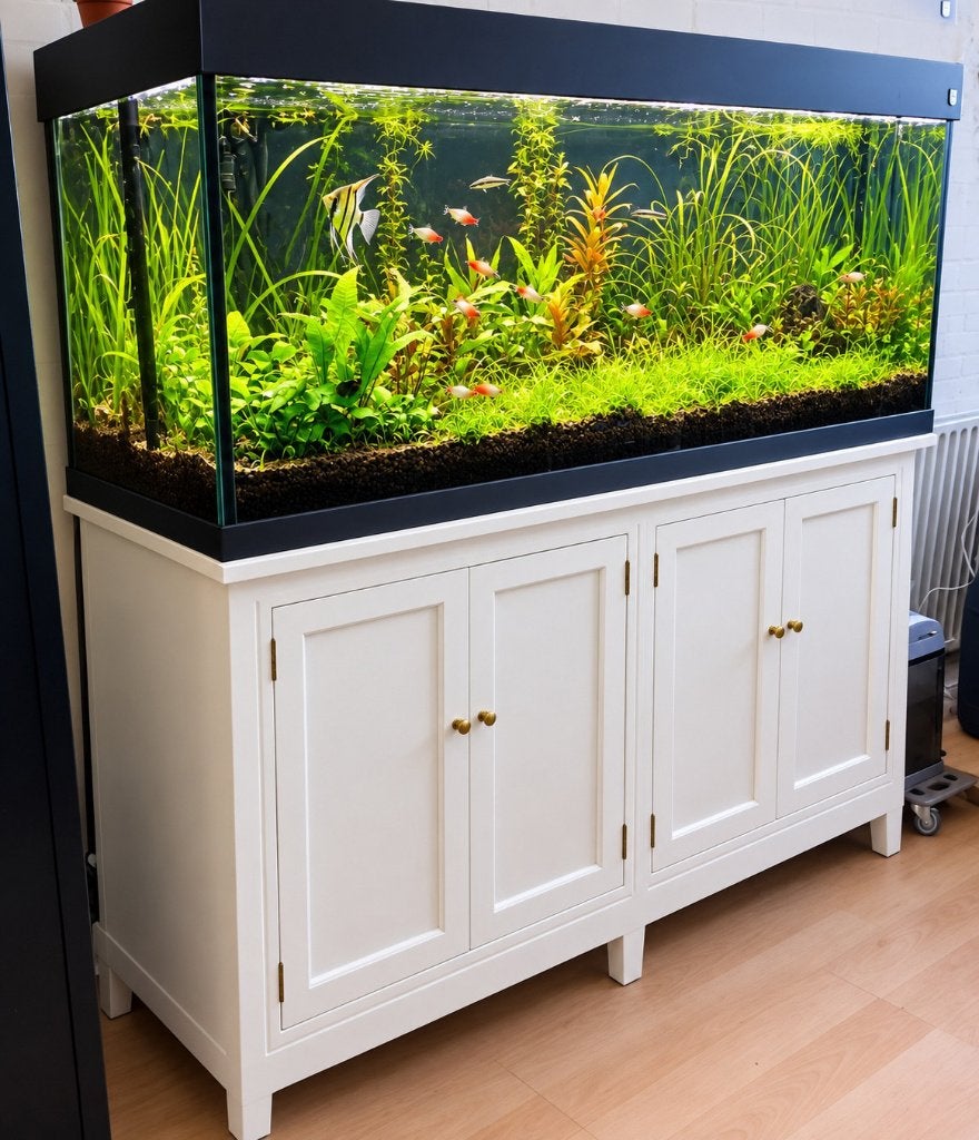 Aquarium met meubel, Ophalen, Gebruikt, Gevuld zoetwateraquarium