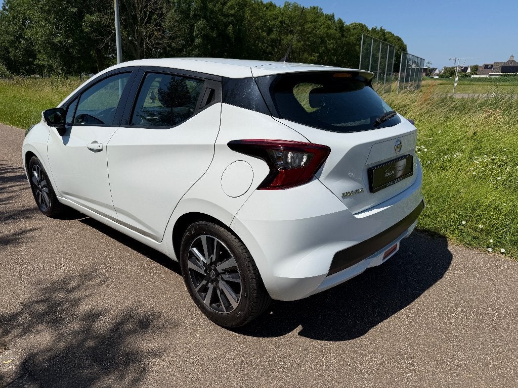 Nissan Micra 1.0 Acenta  Apple CarPlay Airco Cruis Control, Stof, Wit, Handgeschakeld, 3 cilinders
