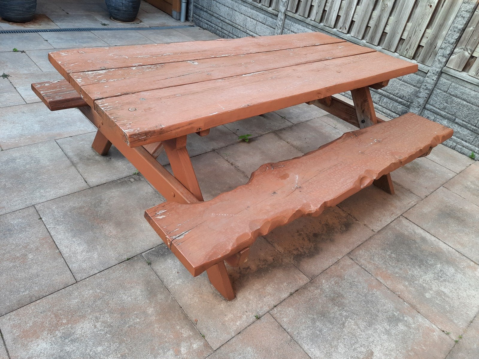 Douglas picknicktafel - opknapper (200x160cm), Tuin en Terras, Picknicktafels, Ophalen, Gebruikt, Rechthoekig, Hout