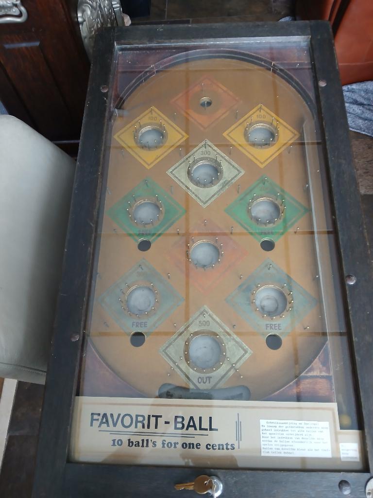 antieke Pinball jaren 30, Verzamelen, Automaten | Overige, Ophalen, Gebruikt