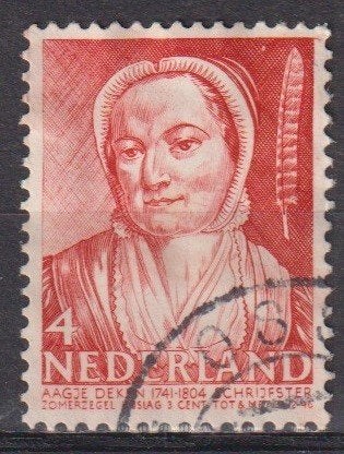 Nederland 1941 nr. 394 Aagje Deken Schrijfster OSS, Verzenden, Gestempeld, Overige thema's