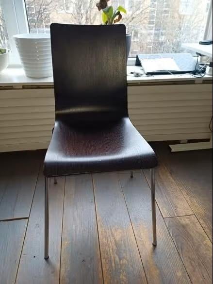 Set van 4 stoelen, Ophalen, Gebruikt, Zwart, Vier