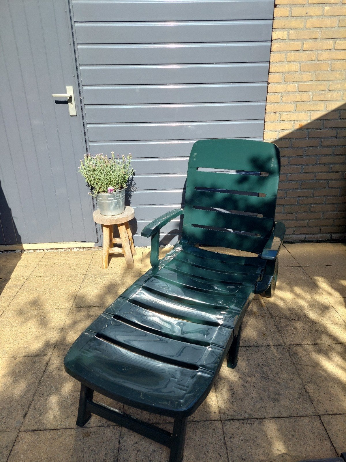 Ligbed   verrijdbaar, Tuin en Terras, Ligbedden, Ophalen, Gebruikt, Kunststof, Verrijdbaar