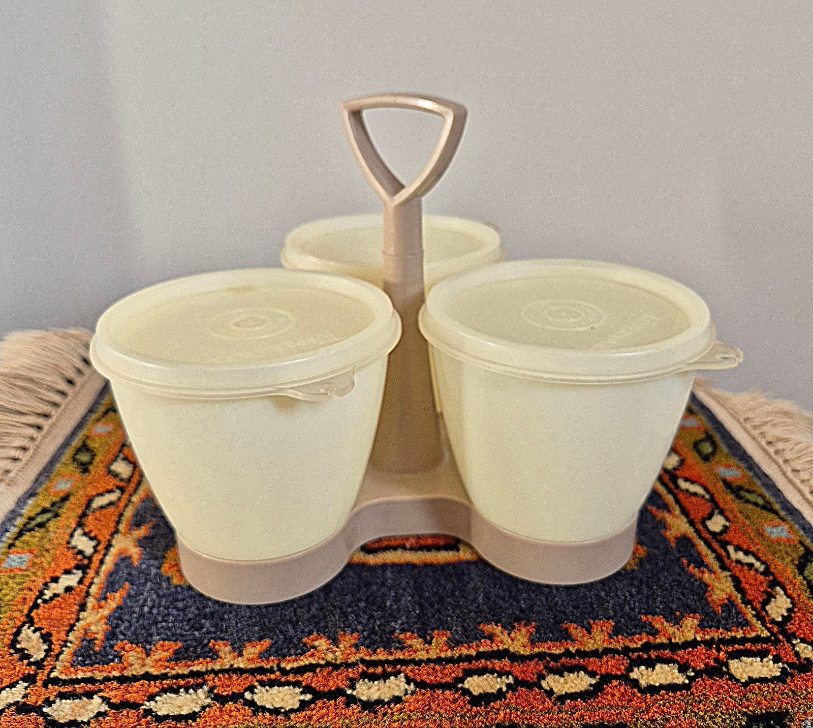 Vintage Tupperware trio serveerset, Ophalen of Verzenden, Crème, Overige typen