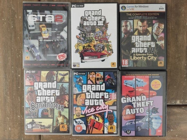 GTA pc games (5st), Spelcomputers en Games, Avontuur en Actie, 1 speler, Ophalen of Verzenden, Zo goed als nieuw