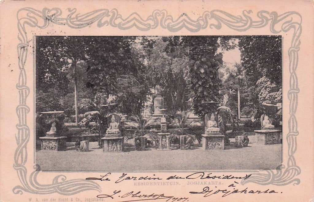 Nederlands Indië Jokjakarta - Residentietuin (1904), Ophalen of Verzenden, Voor 1920, Gelopen, Buiten Europa
