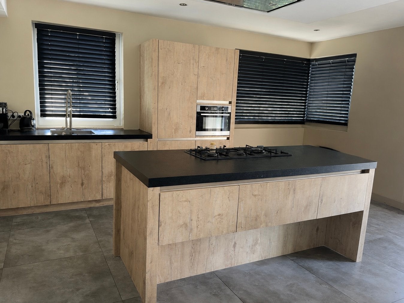 Houten keuken met eiland, Ophalen, Gebruikt, Overige kleuren, Overige typen