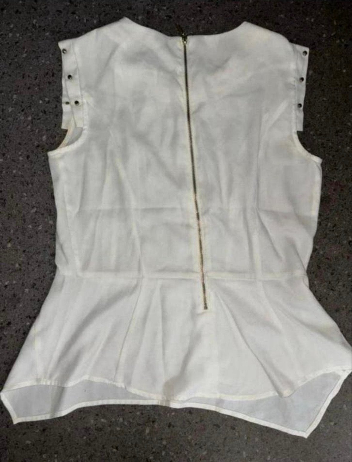 H&M Witte Peplum Top Maat 38, Maat 38/40 (M), Wit, Ophalen of Verzenden, Zo goed als nieuw