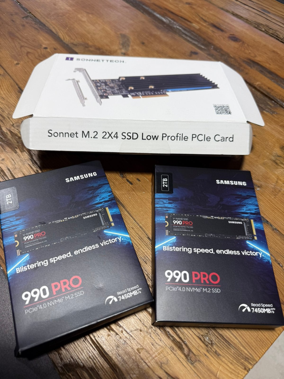 Samsung ssd 2x2tb en sonnet, Computers en Software, Ophalen of Verzenden, Nieuw