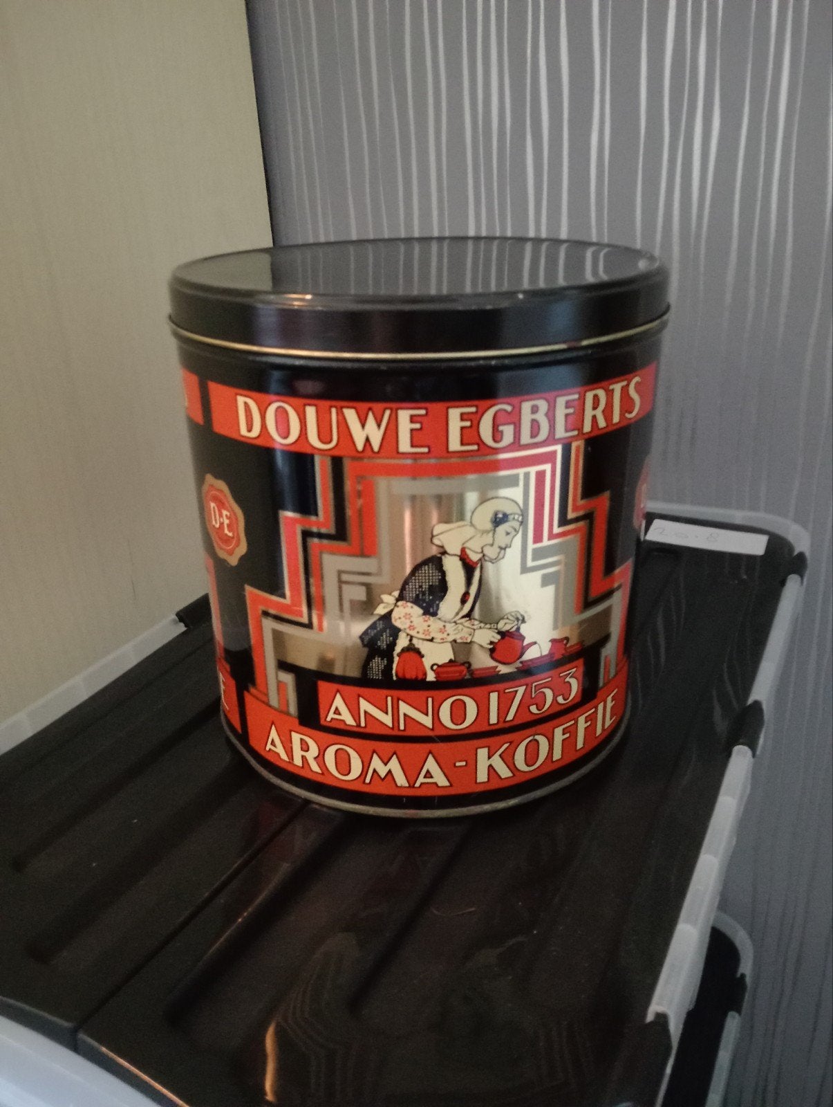 Vintage Douwe Egberts Aroma-Koffie Blik Anno 1753, Verzamelen, Blikken, Ophalen