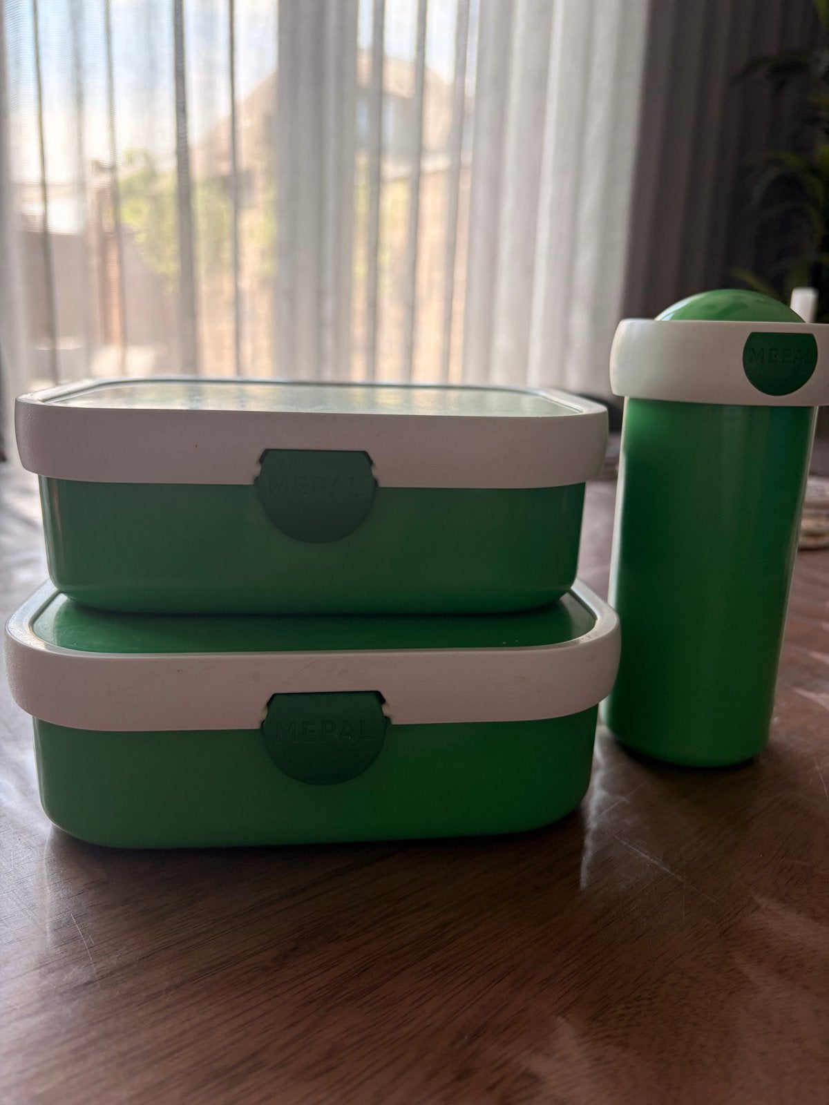 Mepal Lunchboxen en Drinkbeker Set - Groen, Ophalen of Verzenden, Gebruikt