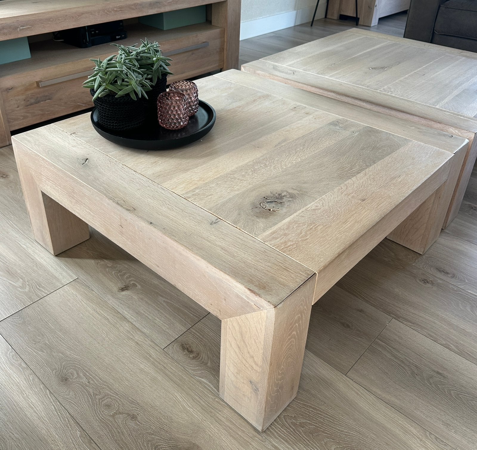2x salon tafel Lucano, Huis en Inrichting, Ophalen, Zo goed als nieuw, Vierkant, 50 tot 100 cm