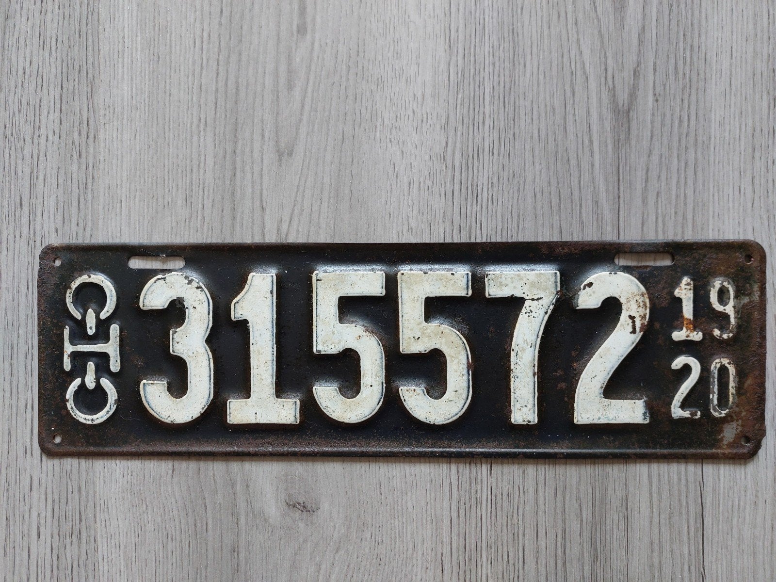 Kenteken 1920 Ohio USA Nummerplaat Nummerbord, Ophalen of Verzenden, Gebruikt, Auto's
