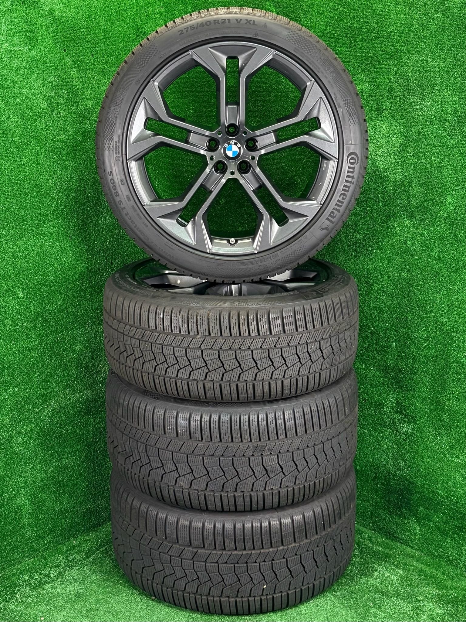 Originele 21 inch BMW velgen met winterbanden X5 X6 G05 G06, Gebruikt, -, -, Banden en Velgen