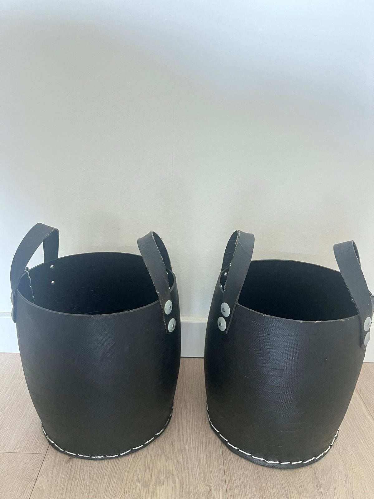 Set van 2 zwarte opbergmanden van rubber, Ophalen, Composieten, Industrieel, Gebruikt