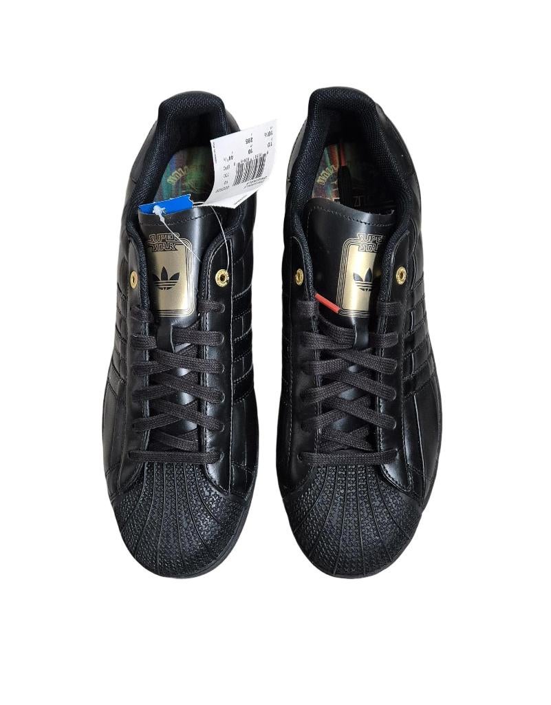 Adidas Superstar “Super Star Wars” – Black Edition Size UK10, Zwart, Nieuw, Ophalen of Verzenden, Sneakers of Gympen