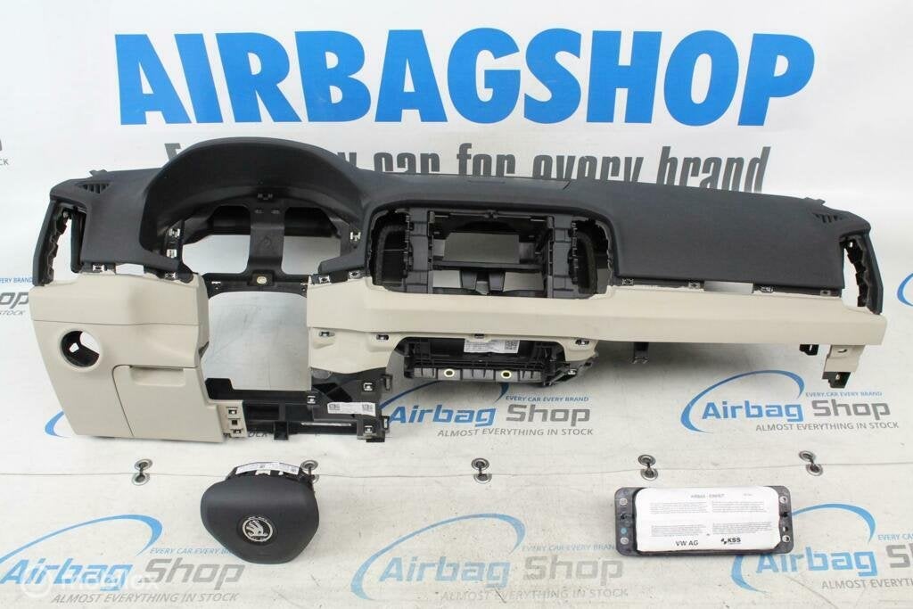 Airbag set Dashboard zwart/beige Skoda Karoq 2017-heden
