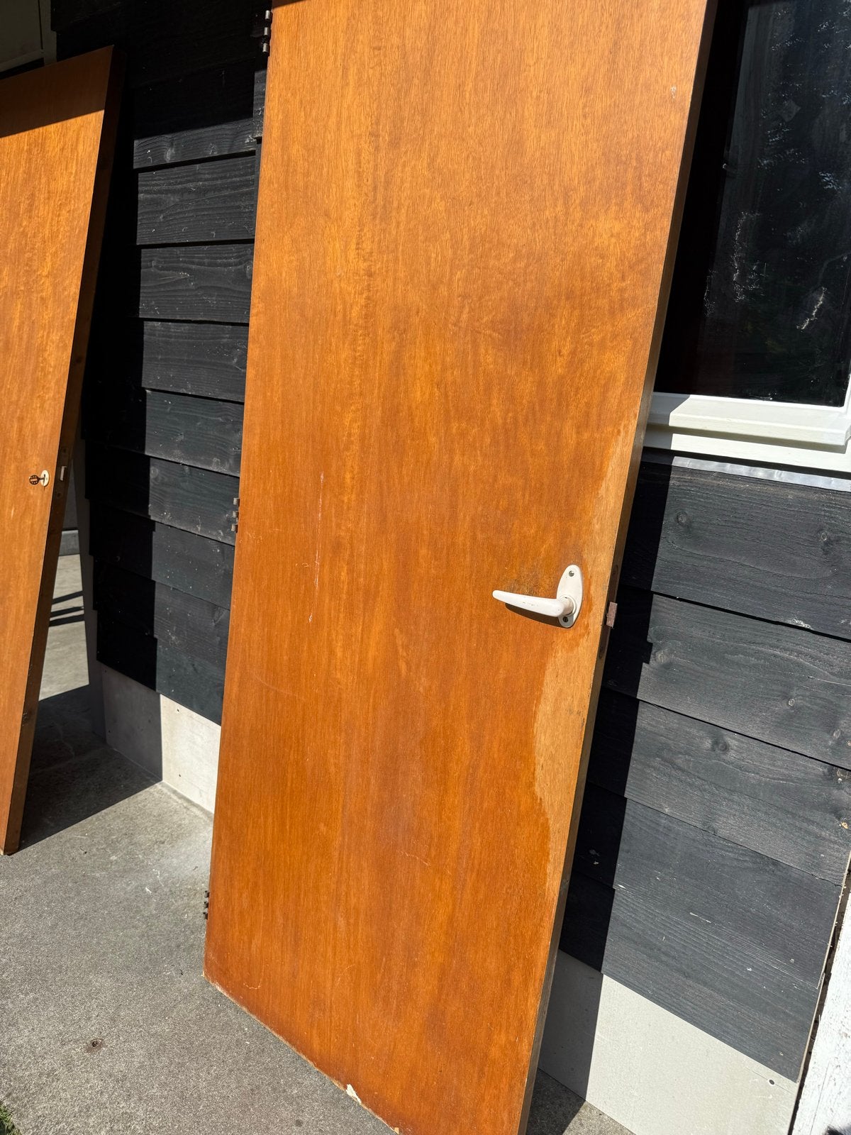 Bruynzeel Fineer Stompdeur 78x201 Links met Kruk en Slot, Ophalen, Gebruikt, 80 tot 100 cm, Binnendeur