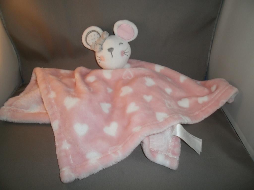 primark muis roze doek met witte hartjes en grijs strikje, Muis, Overige karakters, Nieuw, Ophalen of Verzenden