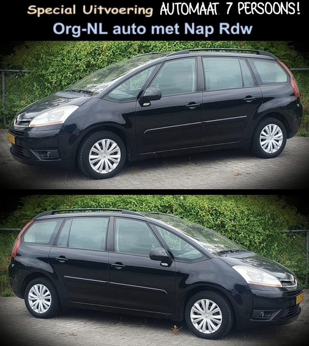 Citroën C4 Grand-Picasso 7 persoons AUT. 2008 GOED LEZEN‼️, Auto's, Stof, Zwart, 4 cilinders, Particulier