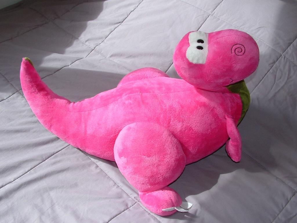 SLIGRO DINO VELOURS FUCHSIA MET GROENE VOOR EN, Ophalen of Verzenden, Nieuw, Overige typen
