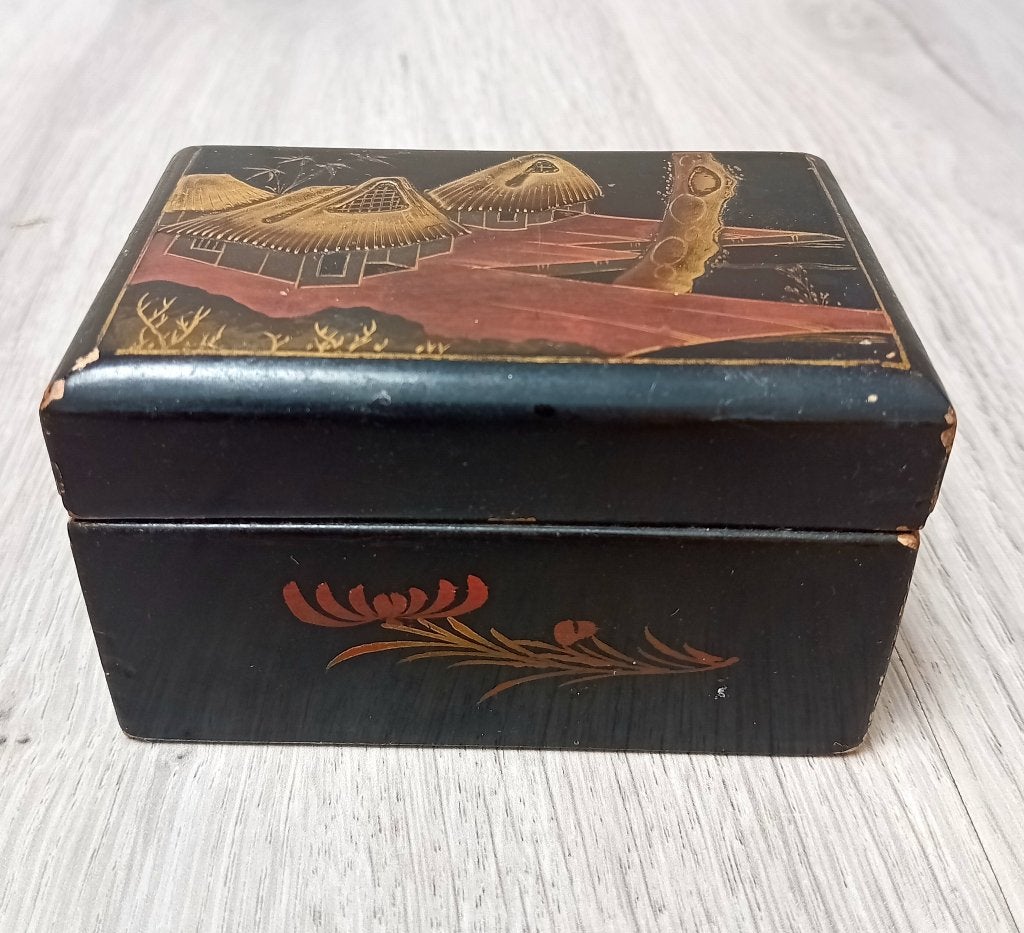 vintage japanse lakdoos, Verzenden