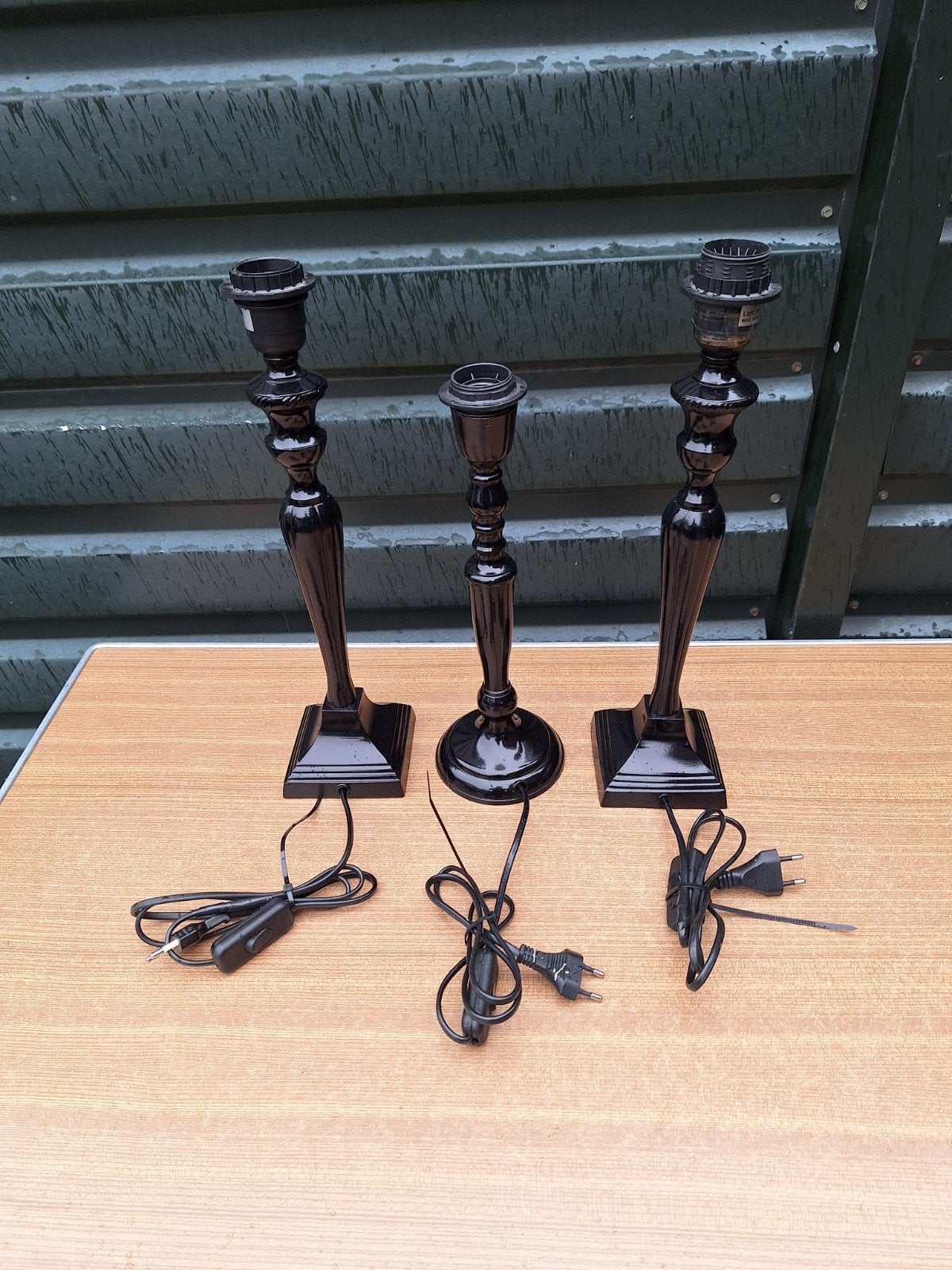 3 x Tafellamp poten zonder kap, Ophalen, Minder dan 50 cm