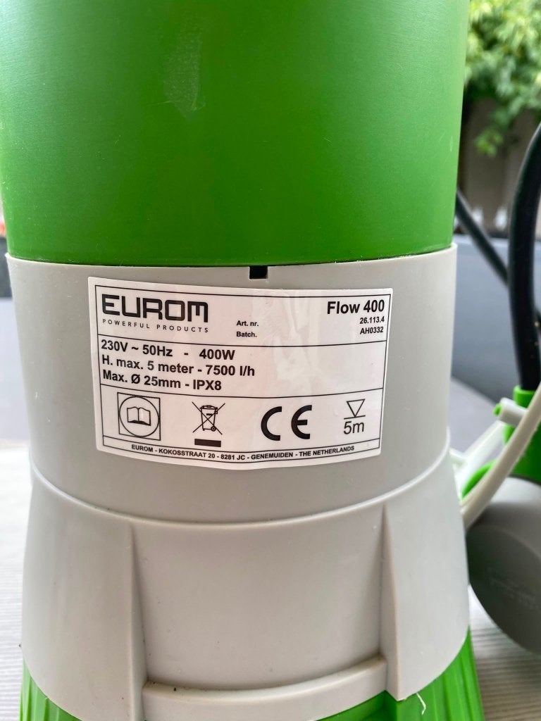 Te koop, Ophalen, Zo goed als nieuw, Elektrisch, Dompelpomp