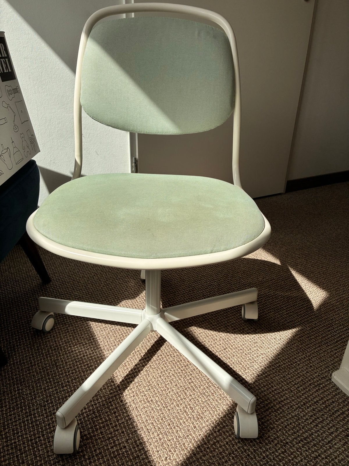IKEA Orfjall bureaustoel - lichtgroen/wit, Ophalen, Gebruikt, Groen, Bureaustoel