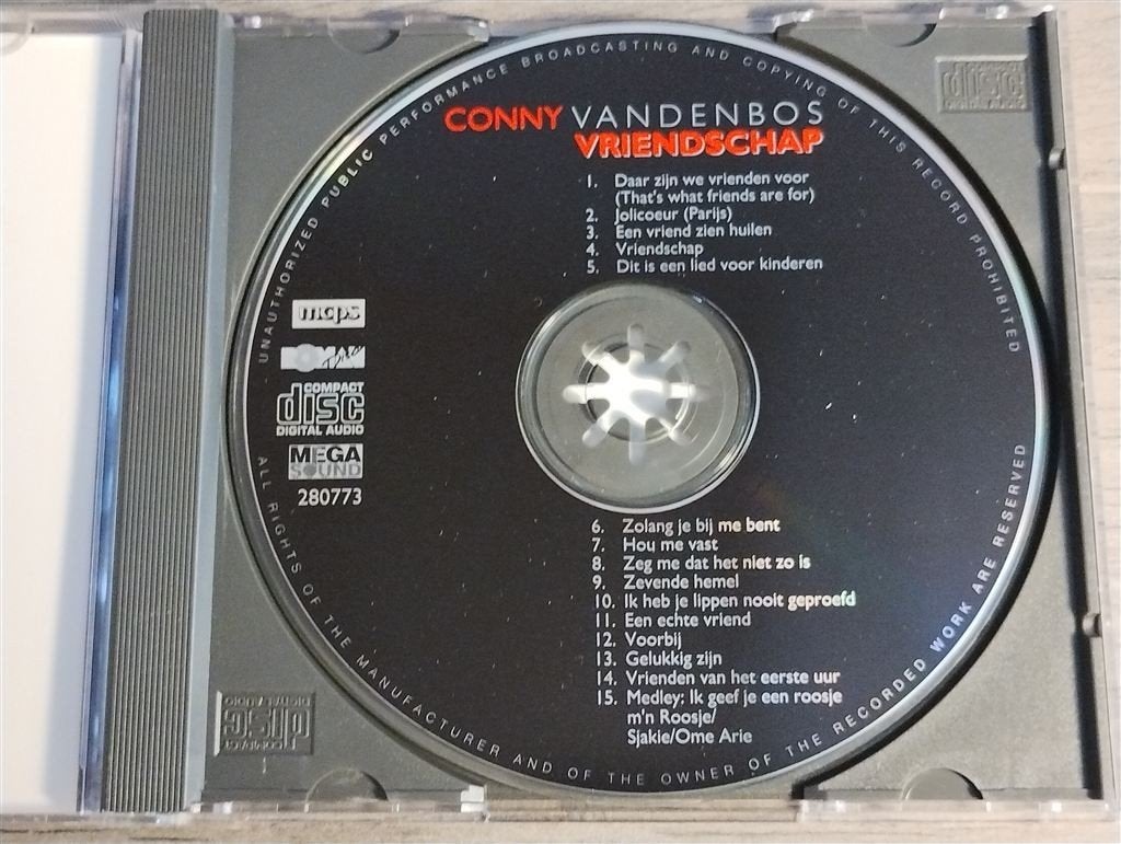 Conny Vandenbos ‎– Vriendschap, Cd's en Dvd's, Cd's | Nederlandstalig, Ophalen of Verzenden, Zo goed als nieuw, Levenslied of Smartlap