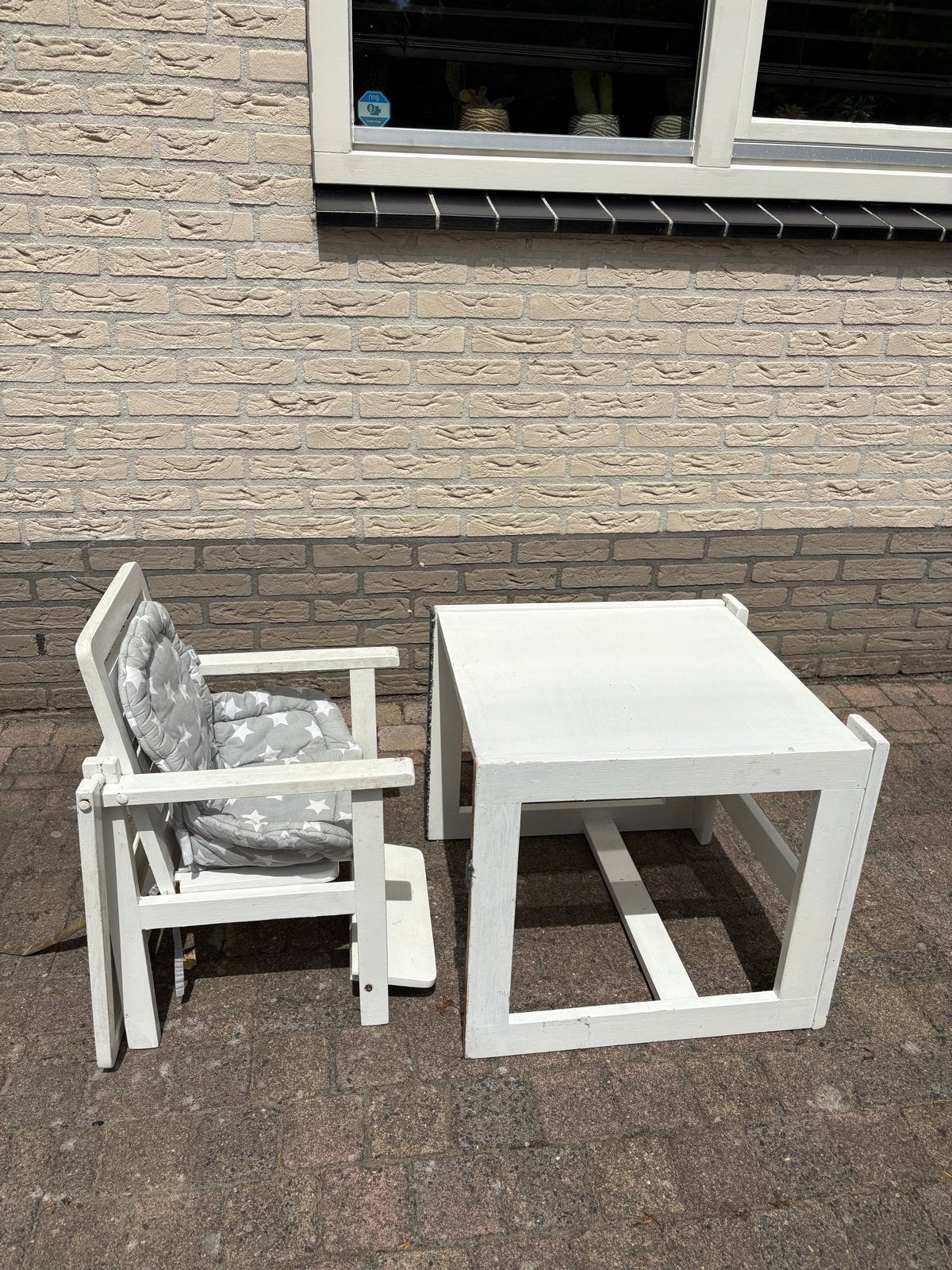 Houten kinderstoel, om te bouwen tot tafel en stoel, Ophalen, Gebruikt, Overige typen
