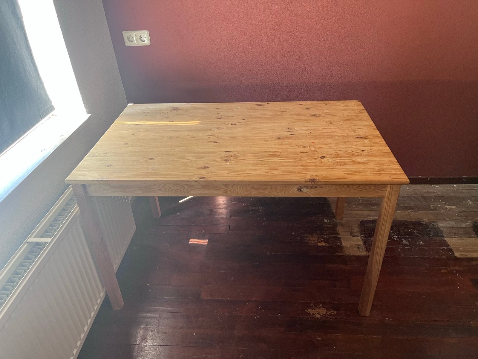 Houten INGO Ikea tafel - Gebruikt, moet geschuurd worden, Ophalen, Gebruikt, 100 tot 150 cm, 50 tot 100 cm