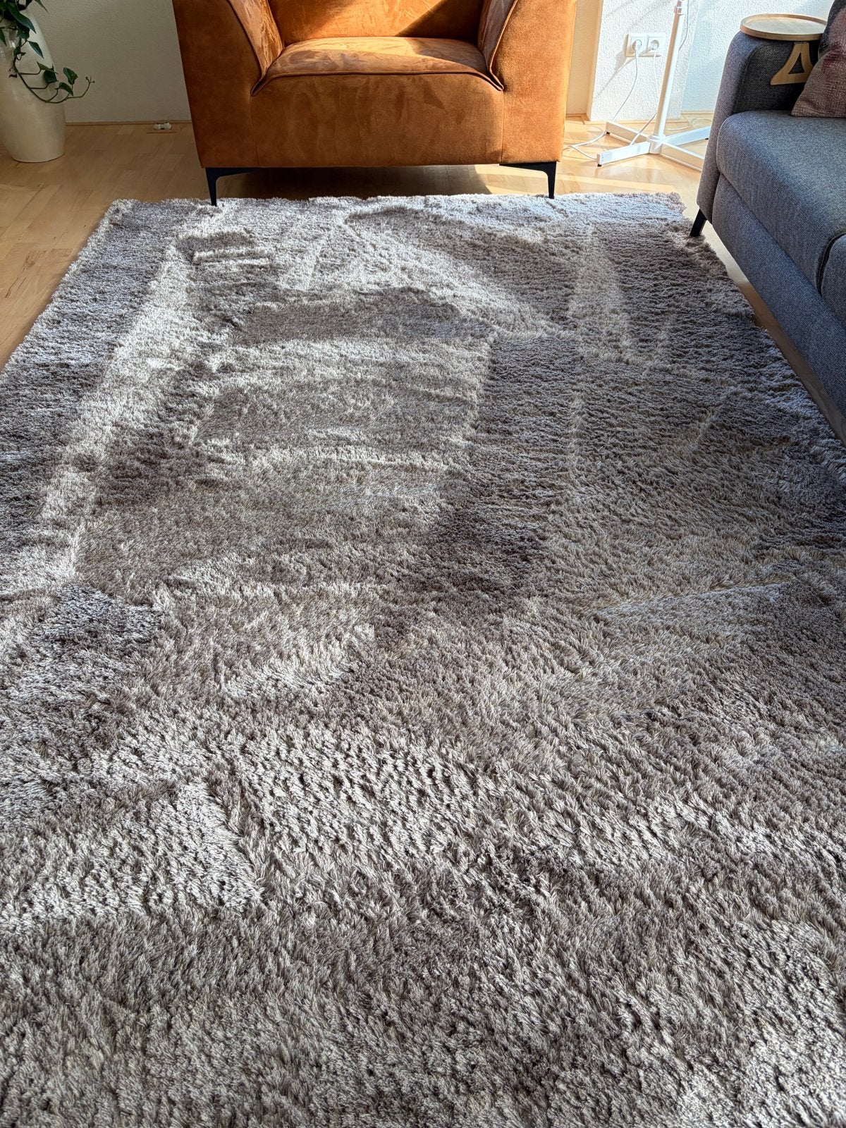 Brinker Vloerkleed Crème Grijs Zilver Mix 200x290 cm, Ophalen, Zo goed als nieuw, 200 cm of meer, Crème