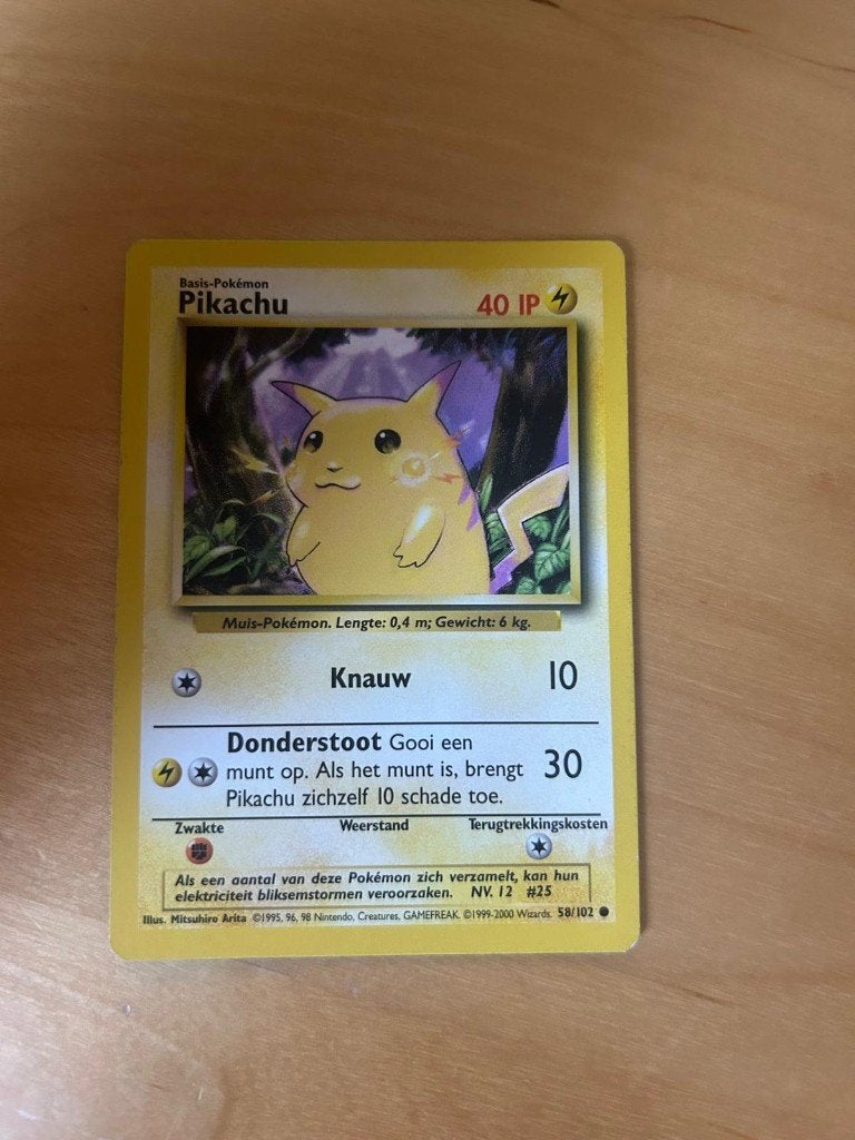 Pikachu - 40 IP - Basic (gebruikt), Ophalen of Verzenden, Gebruikt, Losse kaart