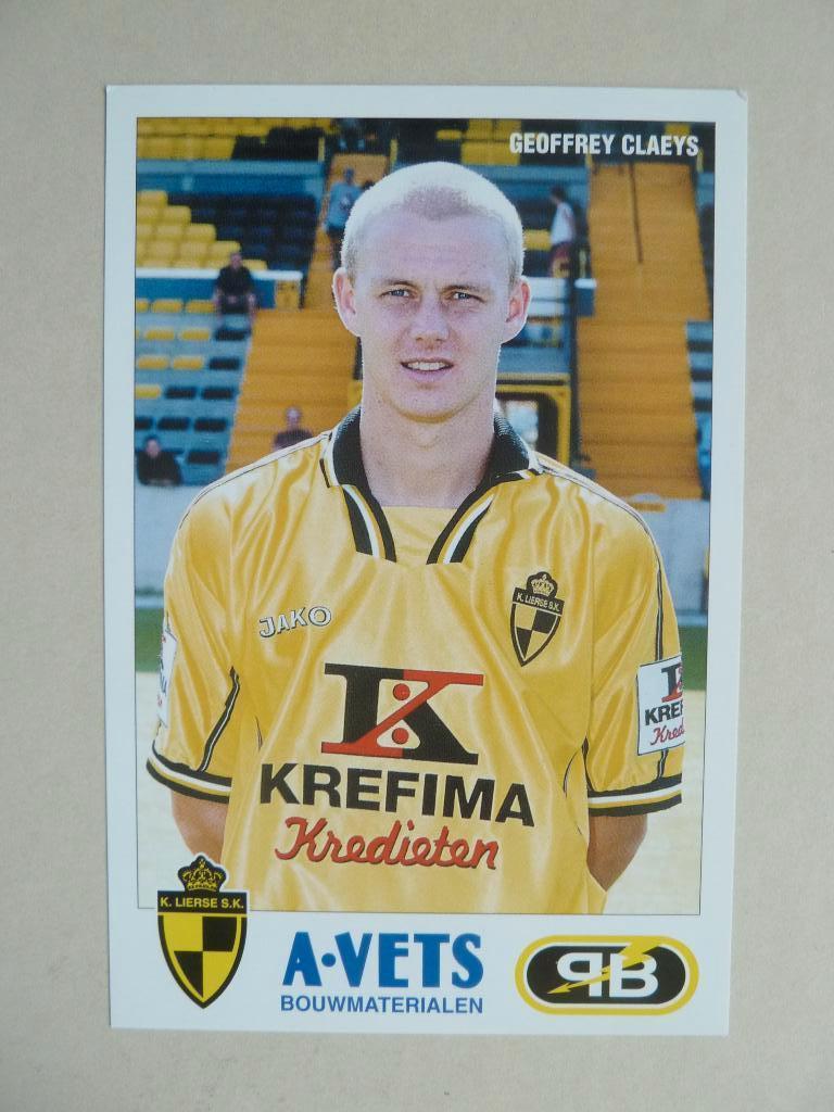 Spelerskaart. Geoffrey.Claeys Lierse SK  ex Feyenoord, Ophalen of Verzenden, Zo goed als nieuw, Buitenlandse clubs, Spelerskaart