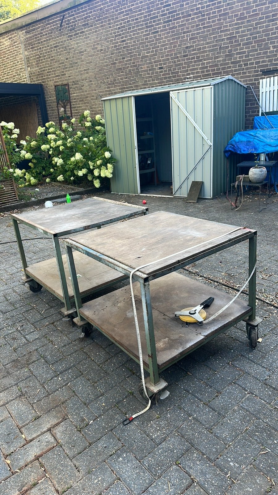 Transportkarren. H:71/ B:78 vierkant., 100 liter of meer, Ophalen, Gebruikt, Transportkar