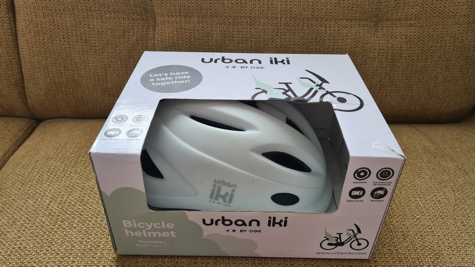 Urban Iki Fietshelm Wit - Maat S (48-52 cm), Fietsen en Brommers, Fietsaccessoires | Fietshelmen, S, Jongen of Meisje, Ophalen of Verzenden