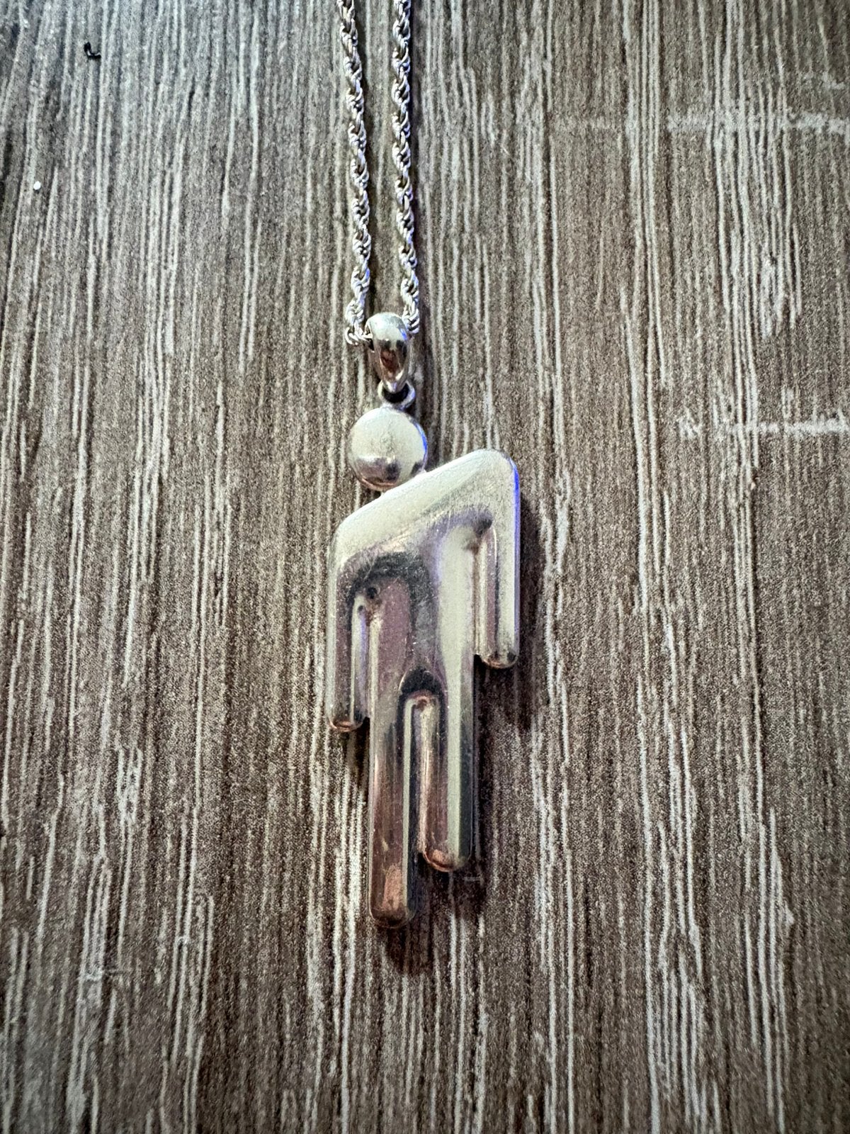 Billie Eilish ketting met hanger, Sieraden, Tassen en Uiterlijk, Kettingen, Gebruikt, Verzenden, Zilver, Overige materialen